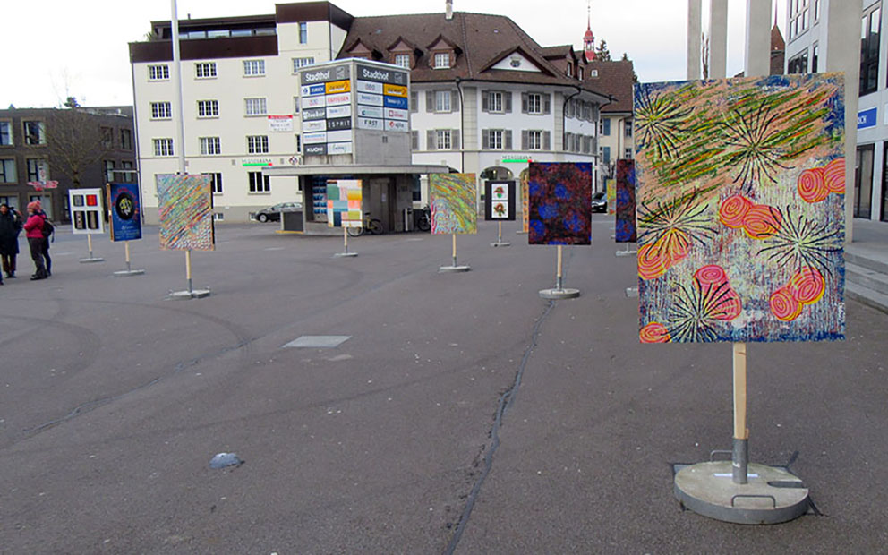 Bilderausstellung auf dem Martgnyplatz in Sursee., vom 27.2 - 28.3.21